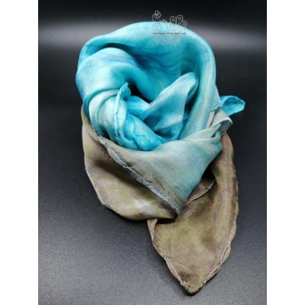Balaton női kendő valódi selyem kendő ombre színátmenetes